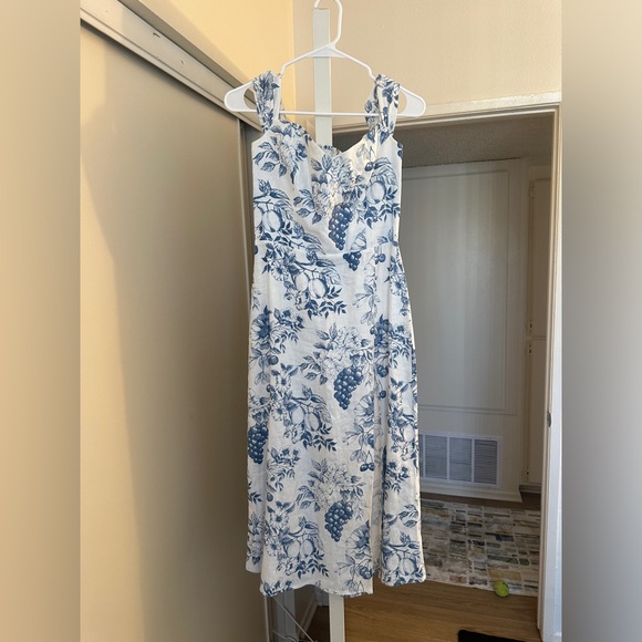 Reformation Bridgton Linen Dress in Corsica size 6 - Picture 5 of 9